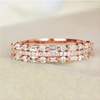 Exquisite Three-Layer Fine Ring